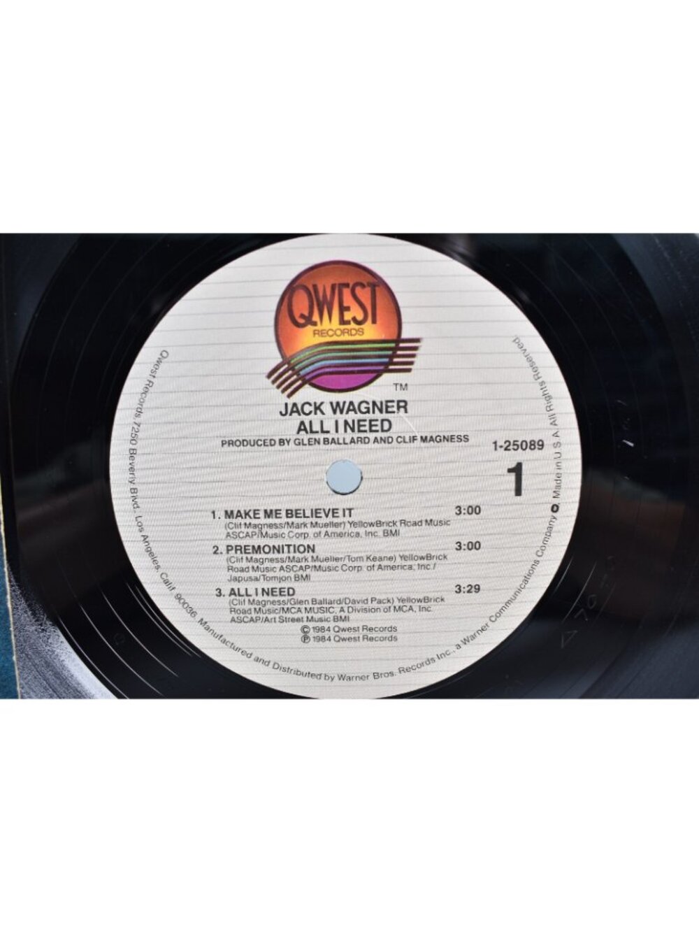 Jack Wagner - All I Need - 1984 Qwest 33 Vinyl Record - 80s Rock & Roll Album - Picture 2 of 4